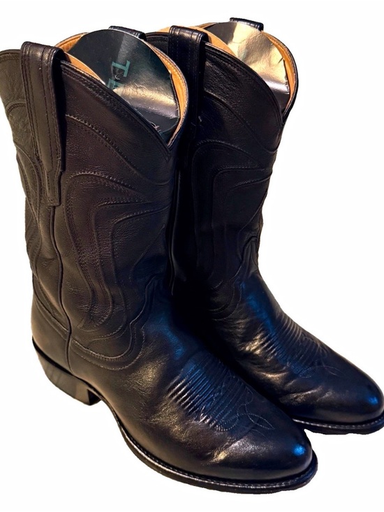 Tecovas Other - Tecovas “The Cartwright” midnight calfskin Leather Cowboy Boots size 8EE